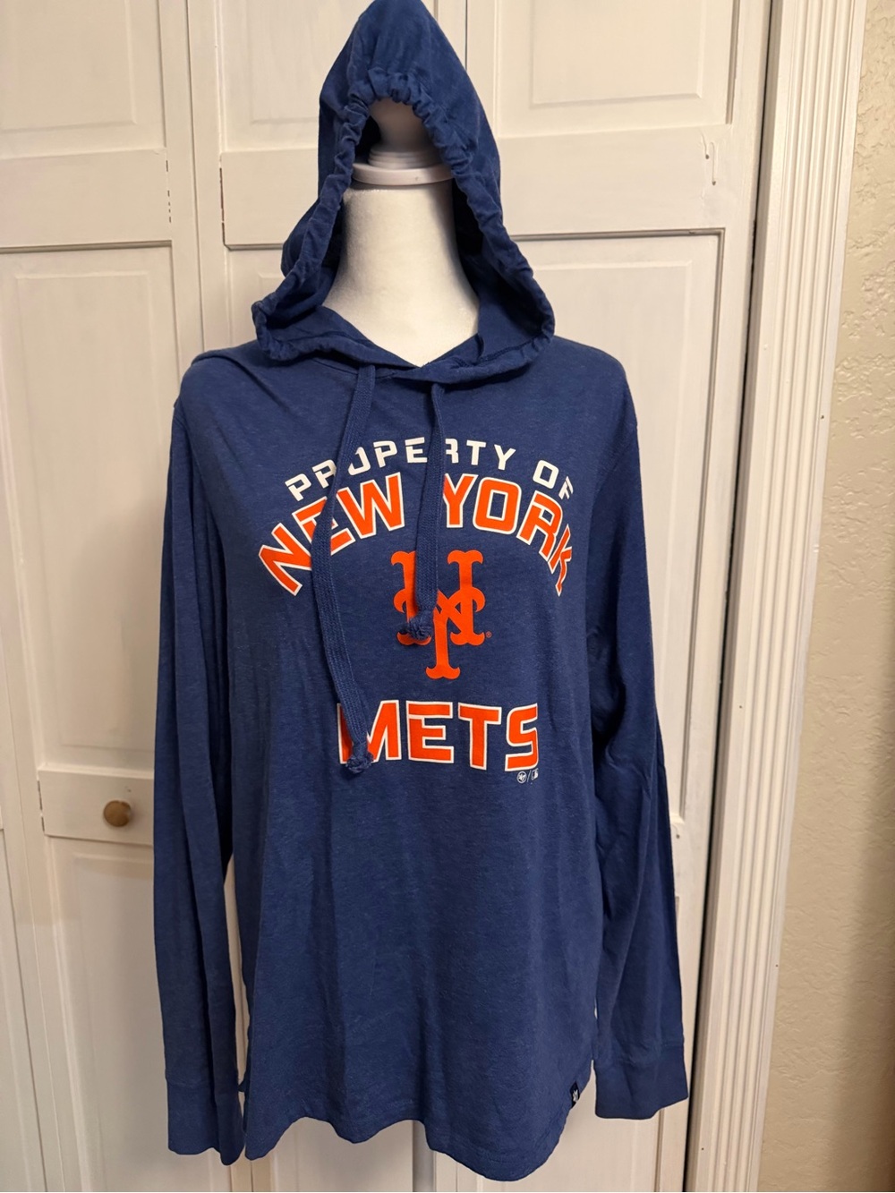 47 Navy Mets  Hooded light hoodie/ Sweatshirt with Drawstring